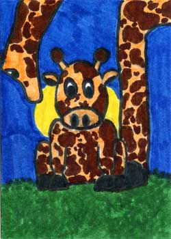 "Giraffes" by Chloe Drew, Bloomington WI - Marker